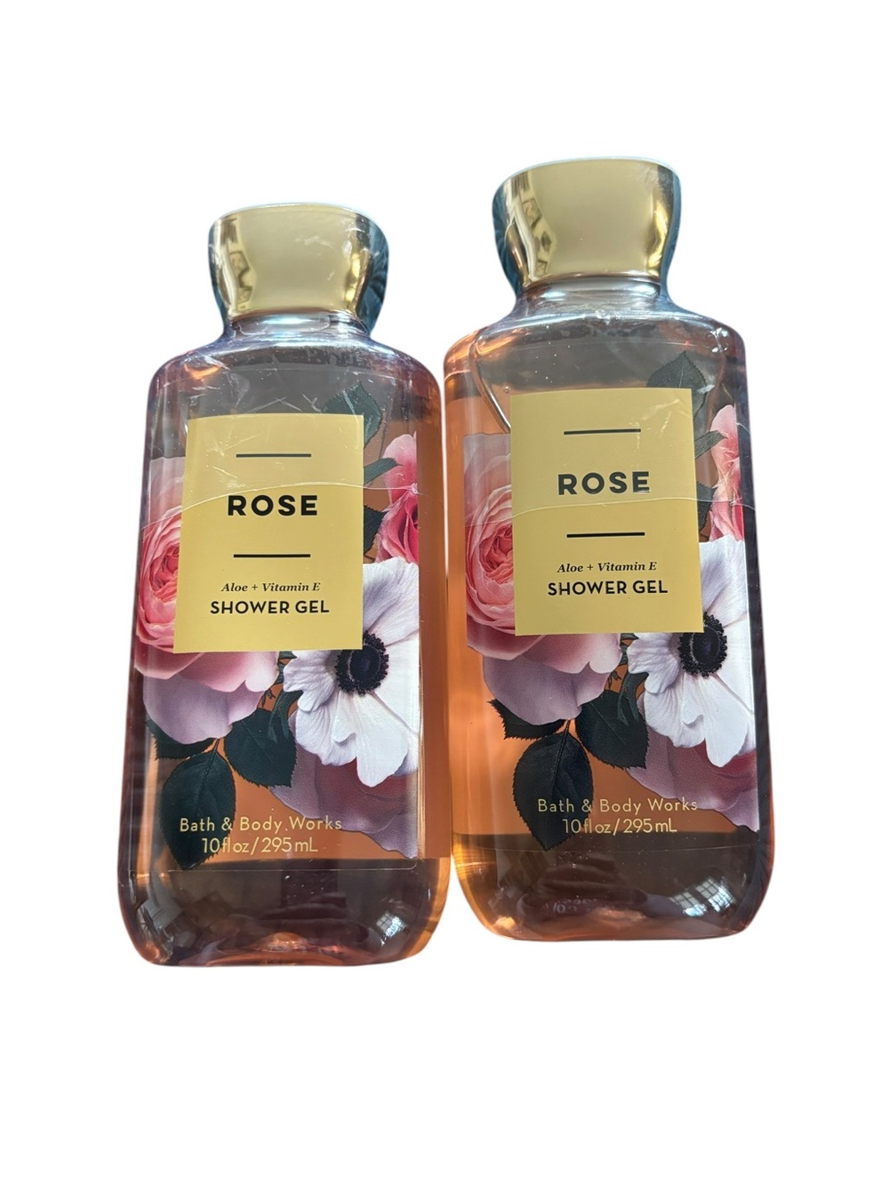 Bath & Body Works Rose Shower Gel with Aloe and Vitamin E 10oz Sealed 2 Bottles